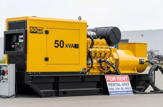 Aluguel de Gerador de Energia 50 kVA (Diesel)